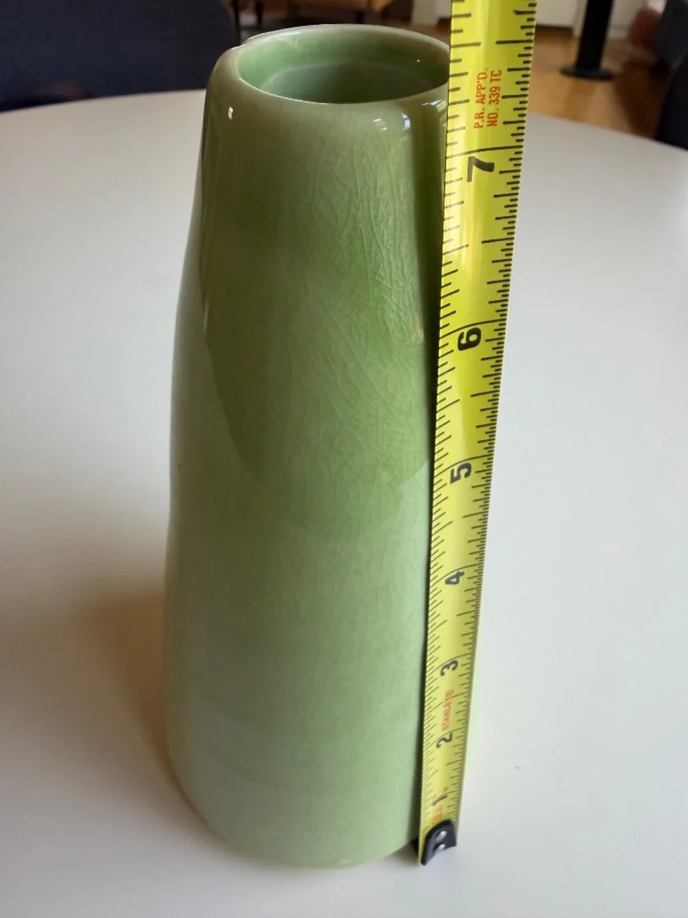 Pistachio Green Terracotta Bud Vase
